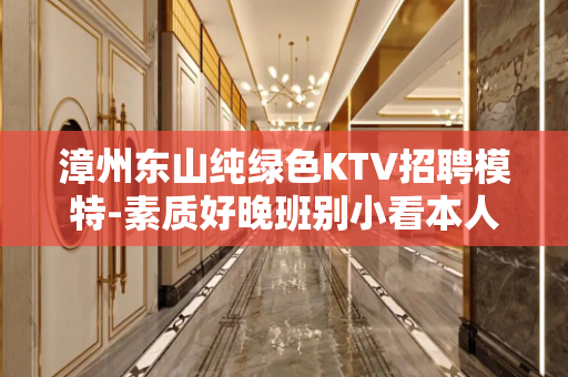 漳州东山纯绿色KTV招聘模特-素质好晚班别小看本人