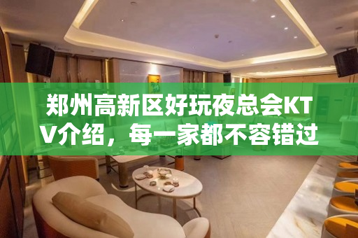 郑州高新区好玩夜总会KTV介绍，每一家都不容错过 - 郑州高新区KTV大全 