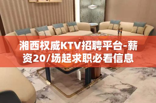 湘西权威KTV招聘平台-薪资20/场起求职必看信息