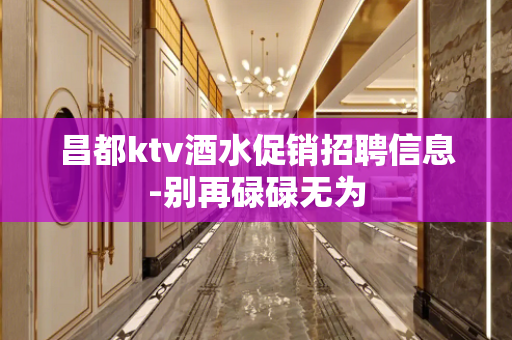 昌都ktv酒水促销招聘信息-别再碌碌无为