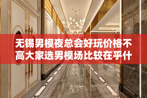 无锡男模夜总会好玩价格不高大家选男模场比较在乎什么因素
