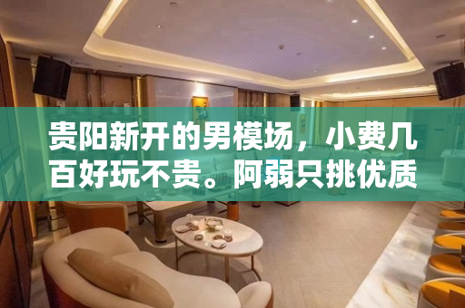 贵阳新开的男模场，小费几百好玩不贵。阿弱只挑优质男模场进驻