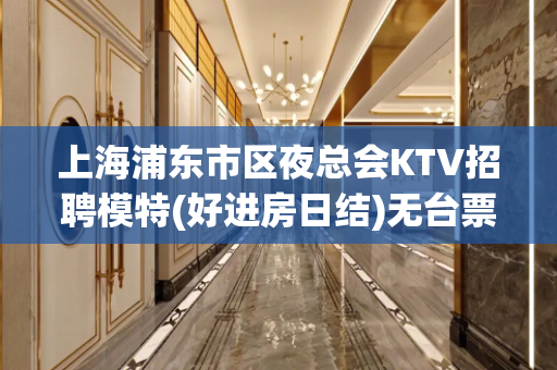 上海浦东市区夜总会KTV招聘模特(好进房日结)无台票天天爆满