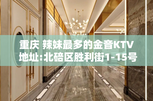 重庆 辣妹最多的金音KTV 地址:北碚区胜利街1-15号轻轨