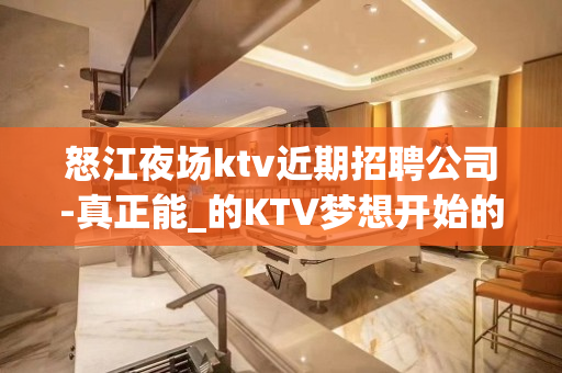 怒江夜场ktv近期招聘公司-真正能_的KTV梦想开始的地方