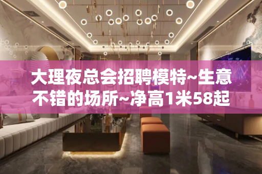 大理夜总会招聘模特~生意不错的场所~净高1米58起