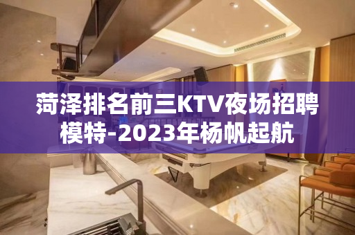 菏泽排名前三KTV夜场招聘模特-2023年杨帆起航