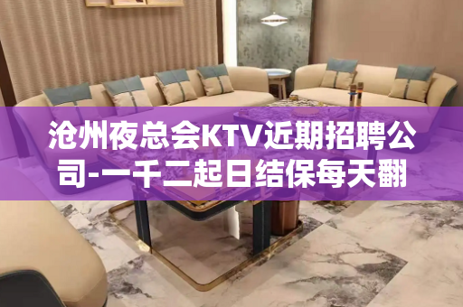 沧州夜总会KTV近期招聘公司-一千二起日结保每天翻赚不停