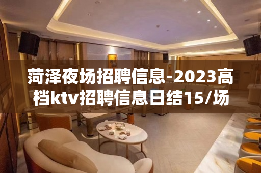 菏泽夜场招聘信息-2023高档ktv招聘信息日结15/场