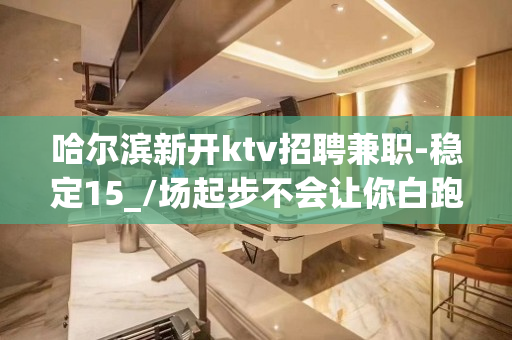 哈尔滨新开ktv招聘兼职-稳定15_/场起步不会让你白跑