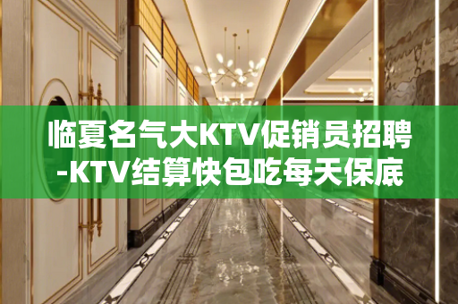 临夏名气大KTV促销员招聘-KTV结算快包吃每天保底