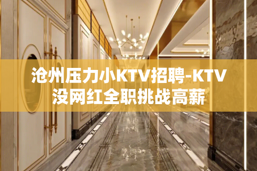 沧州压力小KTV招聘-KTV没网红全职挑战高薪