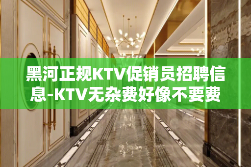 黑河正规KTV促销员招聘信息-KTV无杂费好像不要费用
