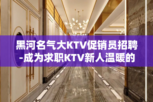 黑河名气大KTV促销员招聘-成为求职KTV新人温暖的港湾