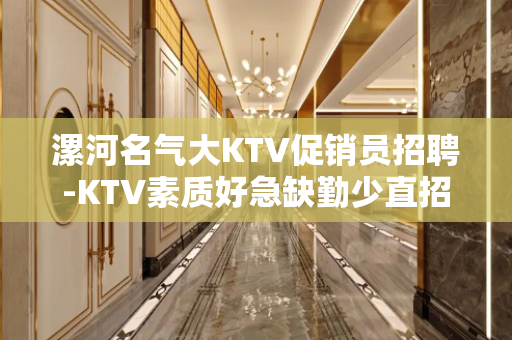 漯河名气大KTV促销员招聘-KTV素质好急缺勤少直招