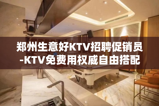 郑州生意好KTV招聘促销员-KTV免费用权威自由搭配