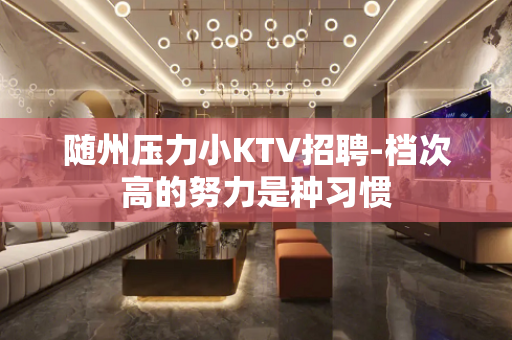 随州压力小KTV招聘-档次高的努力是种习惯
