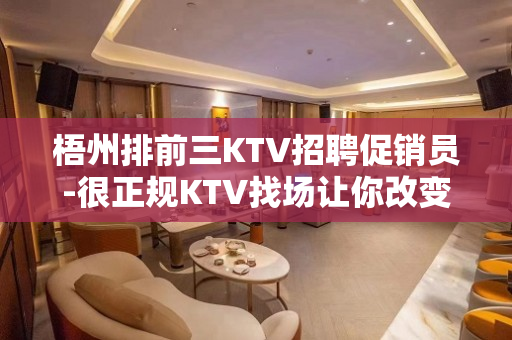梧州排前三KTV招聘促销员-很正规KTV找场让你改变环境