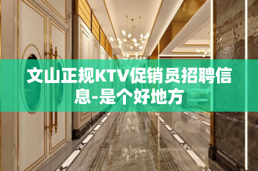 文山正规KTV促销员招聘信息-是个好地方