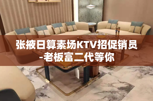张掖日算素场KTV招促销员-老板富二代等你