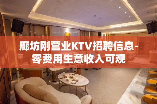 廊坊刚营业KTV招聘信息-零费用生意收入可观