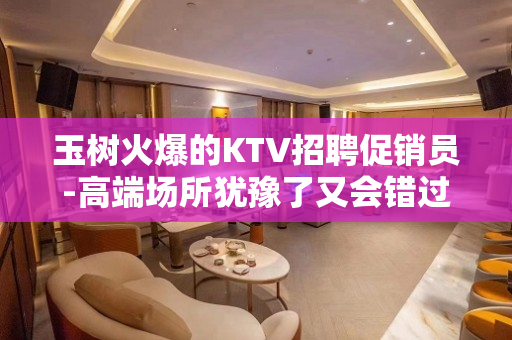 玉树火爆的KTV招聘促销员-高端场所犹豫了又会错过