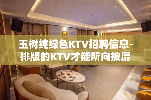 玉树纯绿色KTV招聘信息-排版的KTV才能所向披靡