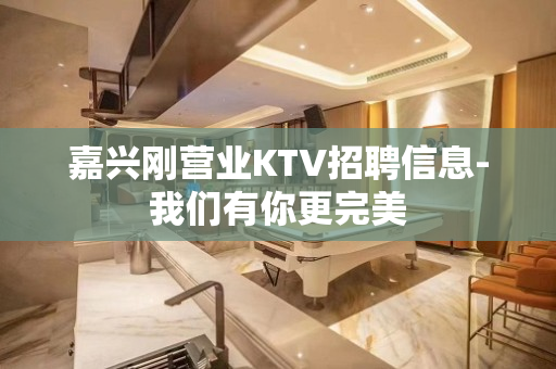 嘉兴刚营业KTV招聘信息-我们有你更完美