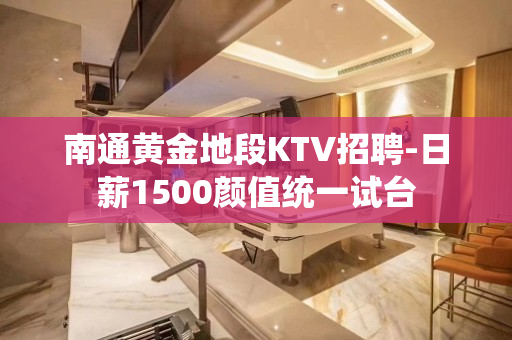 南通黄金地段KTV招聘-日薪1500颜值统一试台