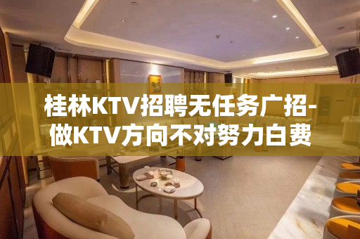 桂林KTV招聘无任务广招-做KTV方向不对努力白费