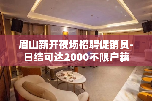 眉山新开夜场招聘促销员-日结可达2000不限户籍