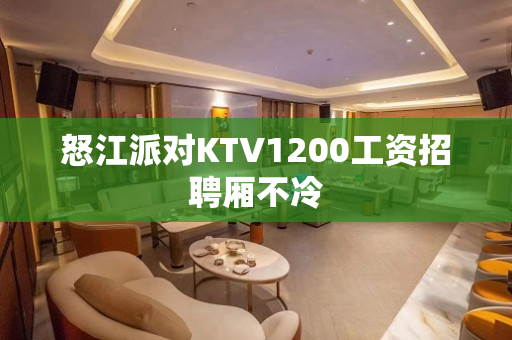 怒江派对KTV1200工资招聘厢不冷