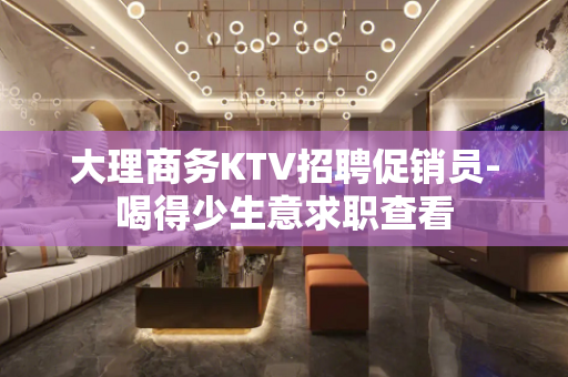 大理商务KTV招聘促销员-喝得少生意求职查看
