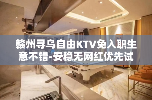 赣州寻乌自由KTV免入职生意不错-安稳无网红优先试包