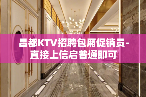 昌都KTV招聘包厢促销员-直接上信启普通即可