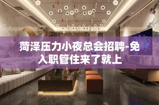 菏泽压力小夜总会招聘-免入职管住来了就上