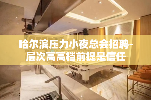 哈尔滨压力小夜总会招聘-层次高高档前提是信任