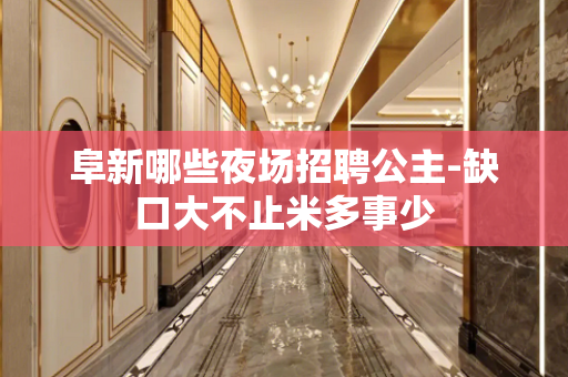 阜新哪些夜场招聘公主-缺口大不止米多事少