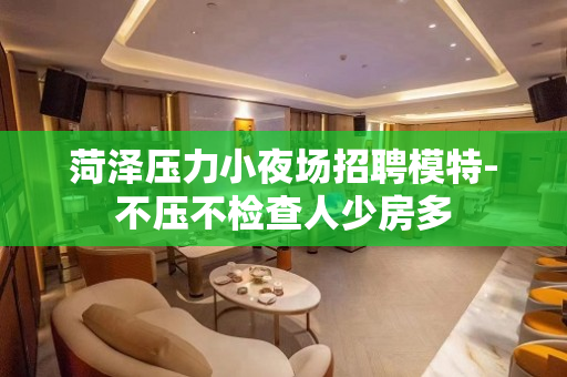 菏泽压力小夜场招聘模特-不压不检查人少房多