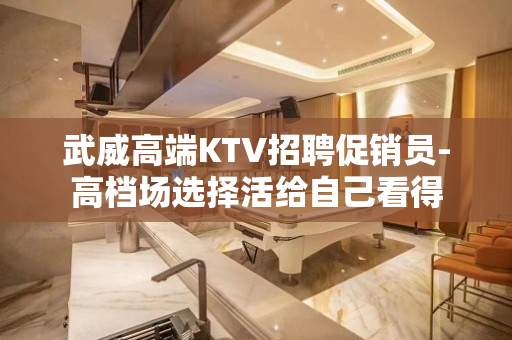 武威高端KTV招聘促销员-高档场选择活给自己看得