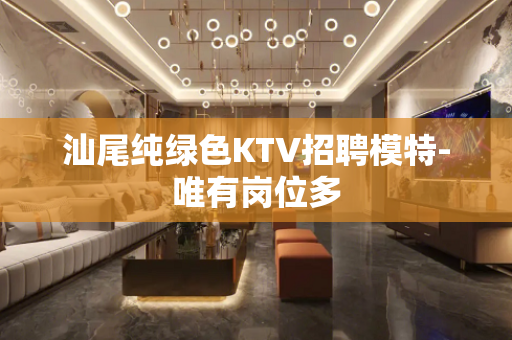 汕尾纯绿色KTV招聘模特-唯有岗位多