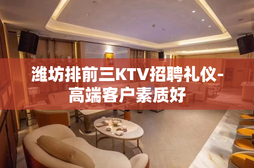 潍坊排前三KTV招聘礼仪-高端客户素质好