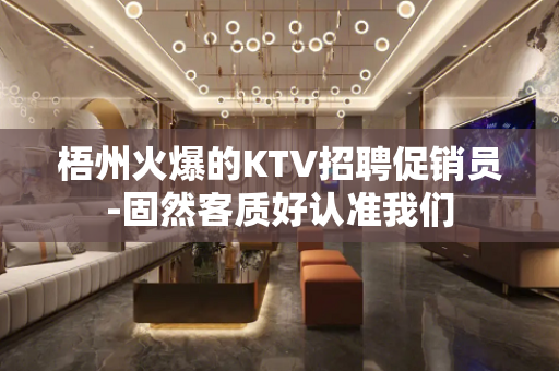 梧州火爆的KTV招聘促销员-固然客质好认准我们