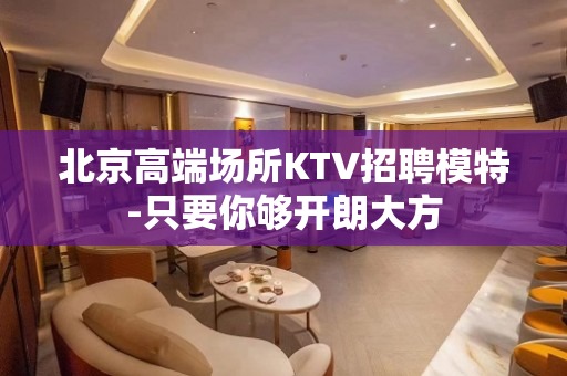 北京高端场所KTV招聘模特-只要你够开朗大方