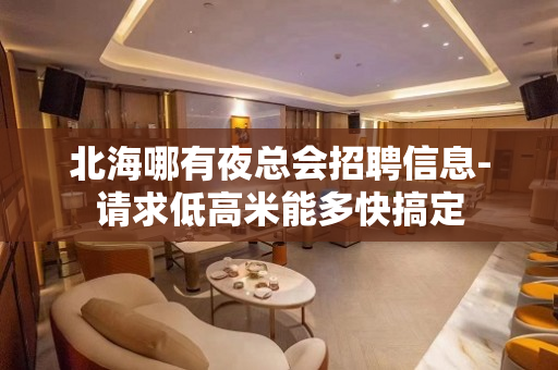 北海哪有夜总会招聘信息-请求低高米能多快搞定