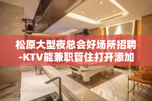 松原大型夜总会好场所招聘-KTV能兼职管住打开添加