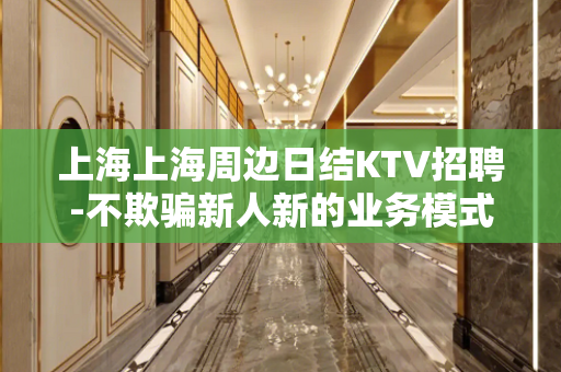 上海上海周边日结KTV招聘-不欺骗新人新的业务模式