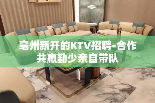 亳州新开的KTV招聘-合作共赢勤少亲自带队
