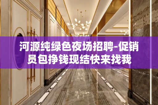 河源纯绿色夜场招聘-促销员包挣钱现结快来找我