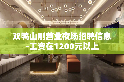 双鸭山刚营业夜场招聘信息-工资在1200元以上